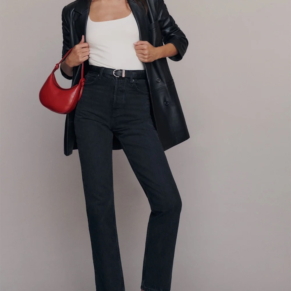 Reformation Cynthia High Rise Straight Cropped Jeans Vana - Size 24